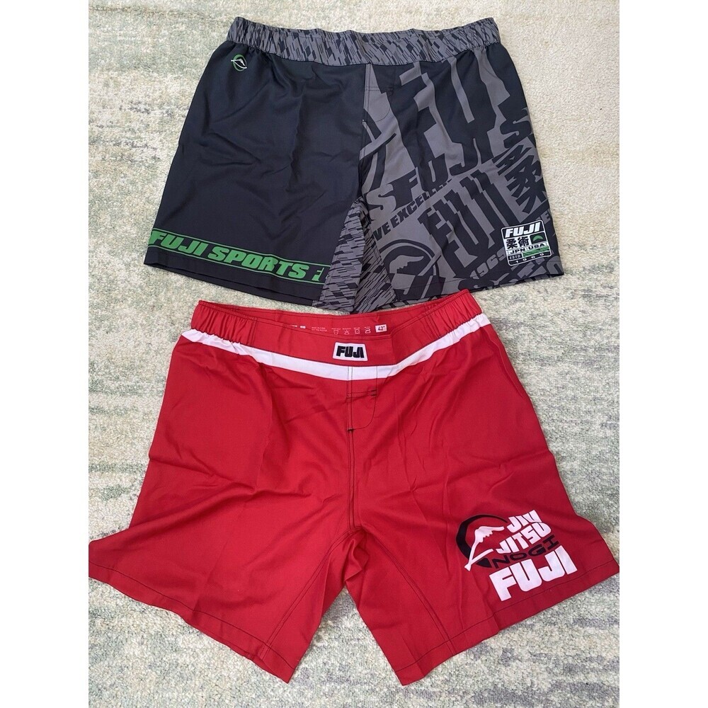 Fuji Size 42" Everyday Grappling Red & High Impact Lightweight Shorts Black Gray